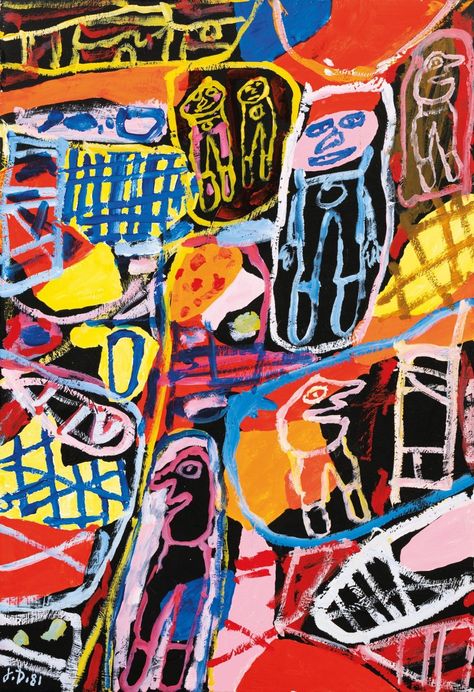 Abstract Painting Acrylic Modern, Jean Dubuffet, Soyut Sanat Tabloları, Postcard Art, Art Brut, Naive Art, Contemporary Modern Art, Outsider Art, Abstract Painting Acrylic