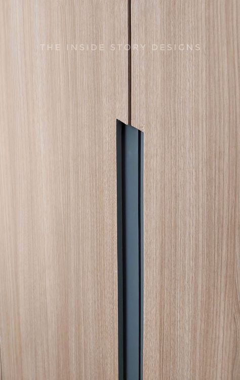 Concealed wardrobe handles have been very trendy and are a favourite in our designs. We enjoy using minimal solutions in our work do create an aesthetically pleasing product.#interiors #interiordesign #interiordesigner #pune #bedroom #wallpaper #concealed #innovative #design #designer #wardrobedesign #wardrobe #designer #renovation #budgetrenovation #budgetfriendly #affordable #designcompany #residential #residentialinteriors #modernwardrobe #pinterest #trendy #latest #india #minimal #minimalism Latest Wardrobe Handle Design, Integrated Handle Wardrobe, Scandi Bedroom Wardrobe, Concealed Handles Wardrobe, Concealed Wardrobe, Handleless Wardrobe, Modern Wardrobe Handle Design, Muji House, Hall Stairs