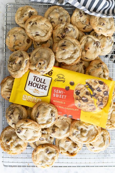 Nestle Toll House Cookie Recipe - Cookies for Days Nestles Toll House Cookies, Nestle's Toll House Cookie Recipe, Nestle Toll House Cookies Recipe, Nestle Cookie Recipe, Original Toll House Cookie Recipe, Nestle Chocolate Chip Cookie Recipe, Nestle Cookie Dough, Toll House Cookie Recipe, Nestle Cookies