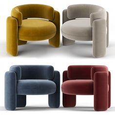 Embrace Armchair - 3D Model for VRay Sofa Couch Design, Coffee Table With Chairs, China Furniture, Comfortable Armchair, 3d Studio, Furniture Design Living Room, Modern Armchair, Fabric Armchairs, Armchair Design