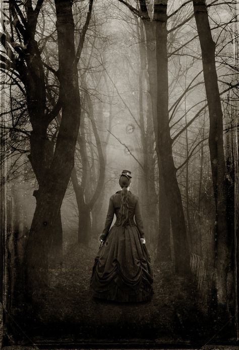 Vintage Photo - This is my original artwork - do not claim as your own, but feel free to enjoy :) EDIT 3/10/14 - I am happy to say that this work is now the cover art for the Swedish translation of "The Woman in Black"! The Woman In Black, The Boogeyman, Gothic Horror, Wow Art, Photo Vintage, Dark Beauty, Gothic Art, Vintage Photo, Pics Art