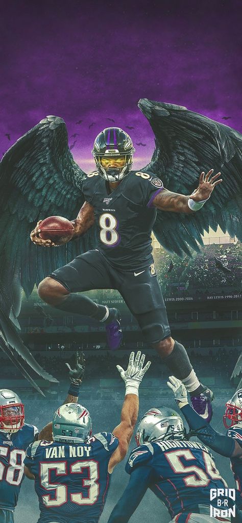 New Ravens Lock Screen Pic 😈 | Bleacher Report Lamar Jackson Wallpaper, Baltimore Ravens Wallpapers, Lamar Jackson Ravens, Football Poses, Baltimore Ravens Football, Nfl Football Pictures, Nfl Football Art, Ray Lewis, Ravens Football