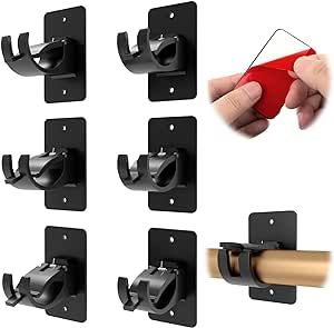 Adhesive Curtain Rod, Curtain Pole Brackets, Hooks For Bathroom, Curtain Rod Hooks, Camper Trailer Remodel, Rod Bracket, Curtain Rod Holders, Curtain Rod Brackets, Towel Rod