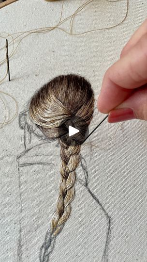 Craft Knots, Thread Painting Embroidery, Etched Metal Jewelry, Embroidery Modern, Embroidery Painting, Embroidered Portrait, Painting Embroidery, Abstract Embroidery, Sunbonnet Sue