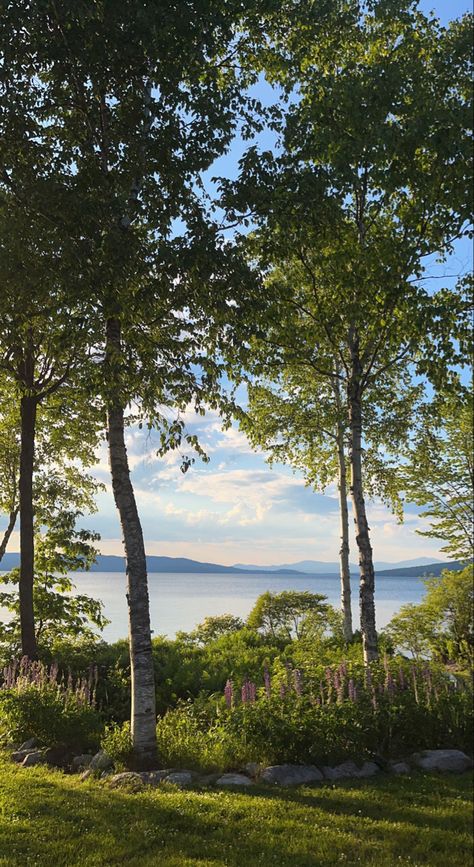 Maine Aesthetic, Mountains Aesthetic, Cottage Lake, Lake Boat, Summer Lake, Lake Cottage, Painting Inspo, Billy Joel, Spring Aesthetic