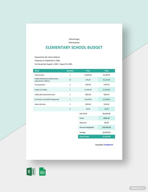 Free Sample Elementary School Budget Template #AD, , #PAID, #Elementary, #Sample, #Free, #Template, #Budget School Budget Template, Budget Template Free, Google Spreadsheet, School Template, Docs Templates, Free Budget, Making A Budget, Document Templates, Budget Template