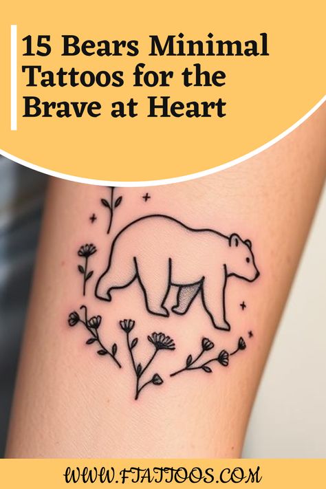 Bear Tattoo Ideas For Women, Gummy Bear Tattoo, Bear Paw Print, Geometric Bear, Minimal Tattoos, Bear Tattoos, Silhouette Tattoos, Bear Silhouette, Bear Tattoo