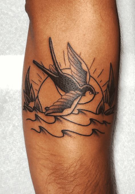 Sparrow Tattoo Design Images (Sparrow Ink Design Ideas) Scissortail Tattoo, Sparrow Tattoo Ideas, Jeremiah 2911, Sparrow Tattoo Design, Pair Tattoos, Sparrow Tattoo, Sunset Tattoos, Forarm Tattoos, Small Hand Tattoos