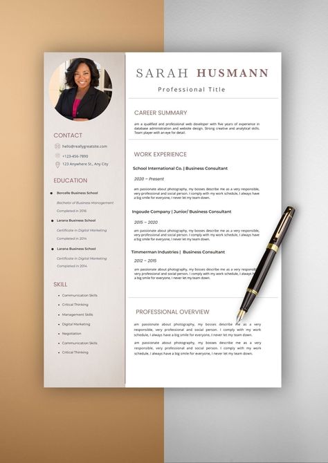 ATS resume template for Docs, Word, pdf, Executive resume, cover letter, CV with photo, simple and professional, Harvard model CV Model Resume, Ats Resume, Basic Resume, Resume Template Examples, Minimalist Resume, Photo Simple, Executive Resume, Resume Cover Letter, Resume Words