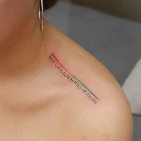 Gay Pride Tattoos, Lgbt Tattoo, Tattoo Cover Ups, Rainbow Tattoo, Gay Tattoo, Pride Tattoo, April Easter, Rainbow Tattoos, Funky Tattoos