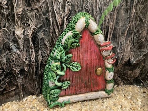 Terrarium Miniatures, Gold Door Knob, Creeping Vines, Gold Door, Veggie Patch, Fairy Decor, Garden Terrarium, Garden Fairy, Fairy Door