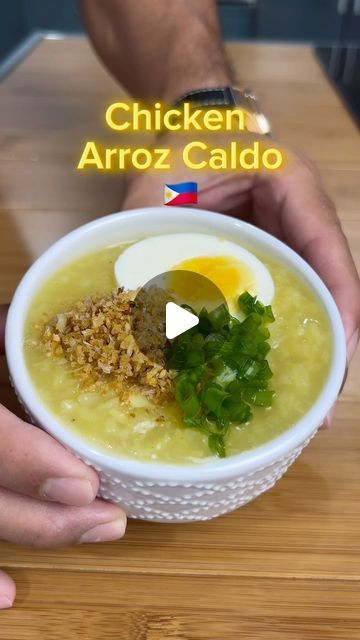 Erik DiMarucut on Instagram: "Sharing how I make 🇵🇭 Chicken Arroz Caldo..

The youngest kid is feeling under the weather so I made Arroz Caldo. Very easy, super quick to make. I pre boiled pork belly, pigs intestines and fry them to crispy. Fried some tofu too. Made some vinegar dipping sauce. You can put the vinegar on tha soup too! Topped with fried garlic, green onions and egg.

Ingredients:
6 cloves garlic - minced 
1 medium onion - chopped 
2 thumb ginger - sliced to strips 
1 lb chicken - sliced 
1/2 glutinous rice 
1/2 Jasmine rice
6 cups chicken broth / water or more depending on your prefered consistency 
1 tsp Saffron 
1 tsp turmeric powder 
2 tbsp fish sauce 
2 tbsp salt depending on your taste 
1 tsp ground pepper 
2 tbsp oil for sauteing 

Instructions:
1. Saute aromatics un Arroz Caldo Recipe Philippines, Chicken Arroz Caldo, Pig Intestines, Caldo Recipe, Ginger Slice, Chicken Slices, Breakfast Sweets, Garlic Fries, Filipino Dishes