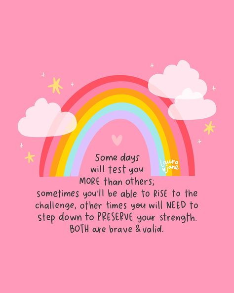 Some weeks just hit harder 💖 After weeks of hard work on my new planner collection and prepping to launch my first course I am definitely feeling the burnout hitting this week 😩 Trying to remind myself that self compassion is just as important as productivity when working on your dreams 🫶🏼 Some days we have all the energy to rise to the challenges and other days the smallest things feel like mountains we can�’t face. It’s okay to step back, It’s okay to take a rest, It’s okay to slow down. ... Hard Week Quotes, Reminders For Hard Days, Some Days Are Just Hard Quotes, Quotes For Hard Days, Feel Good Quotes, Rainbow Wallpaper, Wish You Are Here, Try Harder, Self Compassion