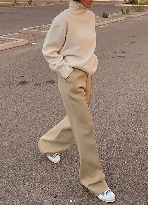 Street Style Aesthetic Outfit, Minimalist Fashion Women Outfits, Beige Pants Outfit, Slacks Outfit, Khaki Pants Outfit, Beige Outfits, Khakis Outfit, University Outfits, Uni Outfit