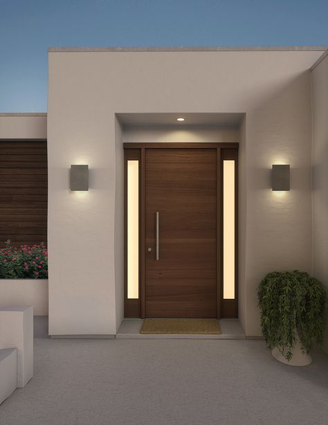 Fixtures Design, Modern Entrance Door, Modern Exterior Doors, Modern Entry, Modern Entrance, Entrance Door Design, Door Design Modern, Front Door Design, Outdoor Sconces