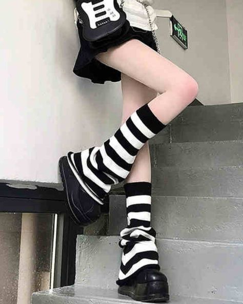 🍂 Leg warmer outfits for autumn and winter are here! Stay cozy and stylish—get your leg warmers now! 🧦✨ 🧦 Shop here: https://www.devilinspired.com/ZUO-BIAN #autumnfashion #WinterStyle #legwarmers Striped Leg Warmers, Leg Warmers Outfit, Wool Leg Warmers, Steampunk Fashion Female, Knitted Leg Warmers, Y2k Accessories, Knit Leg Warmers, Leg Warmer, Leg Sleeves