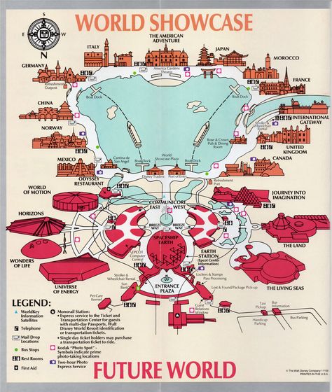 Epcot Background, Epcot Illustration, Epcot Map, Epcot Planning, Map Of Epcot Disney World, Disney Map, Vintage Epcot, Theme Park Map, Festival Of The Arts Epcot