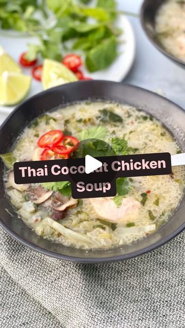 Pamela Salzman on Instagram: "This Thai Coconut Chicken Soup is so easy, quick and flavorful. It may not be 100% authentic, but it’s 100% delicious and hits the spot when the weather gets a little chillier. Lemongrass is the only uncommon ingredient and you can swap in a little lime zest if you can't find it. Also, I've made this soup with seafood as well as tofu and both versions are equally good. Add noodles or rice to make it heartier. Let me know if you've tried this one! Want the recipe? 
Type RECIPE in the comments and I’ll DM it to you.
OR go directly to my website here: https://pamelasalzman.com/thai-coconut-chicken-soup-recipe/
OR click the link in my profile and tap the image of this video. 
 #thaifood #chickensoup #healthyfood #healthyrecipes #healthydinner #souprecipe #grainfre Coconut Chicken Soup, Chicken Coconut Soup, Thai Coconut Chicken Soup, Thai Coconut Chicken, Coconut Soup, Thai Coconut, Coconut Chicken, Thai Chicken, Chicken Soup Recipes