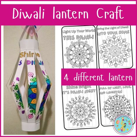 Diwali Lantern Crafts | Diwali Classroom Decor | Diwali Activities https://www.teacherspayteachers.com/Product/Diwali-Lantern-Crafts-Diwali-Classroom-Decor-Diwali-Activities-12358401?st=cf16f3f2ef42401f3cb5bfaa383b5fb1 Brighten up your classroom this Diwali with our set of 4 unique Diwali lantern designs! These vibrant, easy-to-assemble crafts are perfect for PreK - 3rd grade, making it a fun and educational way to introduce young learners to the Festival of Lights. Each lantern reflects th... Diwali Classroom Door Decoration, Diwali In The Classroom, Diwali Crafts, Lantern Crafts, Diwali Activities, Diwali Lantern, School Holiday Party, Grade Three, Lantern Craft