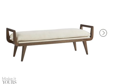 arteries bench Contemporary Bench, Arteriors Home, House Interiors, Modern Bench, Burke Decor, Ottoman Bench, Upholstered Seating, Upholstered Furniture, Walnut Finish