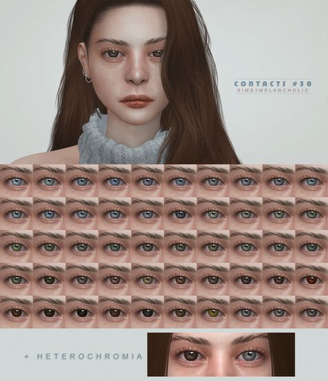 Face Overlay, Heterochromia Eyes, Sims 4 Cc Eyes, Male Eyes, Eye Contact, Sims 4 Cc, Sims 4 Mods, Makeup Accessories, Woman Face