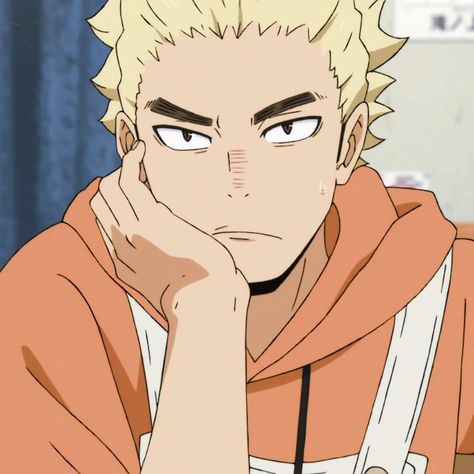 #ukai #haikyuu #karasuno Ukai Keishin, Haikyuu Icons, Anime Icons, Blonde, Anime, Blue