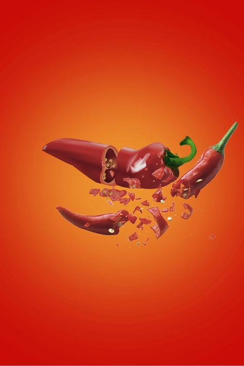 Spicy Background, Chilli Creative Ads, Chili Wallpaper, Chili Background, Chilli Pepper Illustration, Chili Pepper Photography, Chilli Spice, Red Gradient Background, Red Background Images