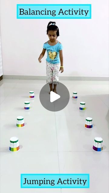 Gross Motor Activity For Preschoolers, Activities For Playgroup Kids, Balancing Games For Preschoolers, Games For Playgroup Kids, Creative Activities For Kids Craft Ideas, Jumping Activities For Preschool, Playgroup Activities Preschool, Balancing Activity For Kids, Games For 3 Yrs Old