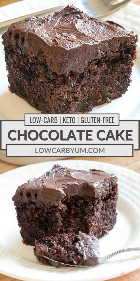 Keto Cake Recipes, Low Carb Chocolate Cake, Gluten Free Chocolate Cake, Keto Chocolate Cake, Postre Keto, Keto Friendly Desserts, Keto Cake, Shredded Zucchini, Rich Chocolate Cake