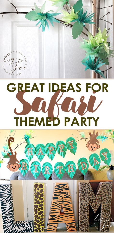 Liam's Safari Themed Party Jungle Safari Birthday Party Decoration Diy, Diy Two Wild Birthday Decorations, Safari Themed Games, Safari Themed Birthday Party, Diy Safari Decorations, Diy Jungle Theme Decorations, Safari Birthday Party Decorations, Safari Party Decorations, Lion Party