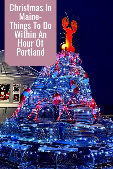 Christmas In Portland Maine, Christmas In Maine Aesthetic, Portland Maine Christmas, Christmas In Maine, Maine Christmas, Maine Aesthetic, December Travel, England Vacation, Ogunquit Maine