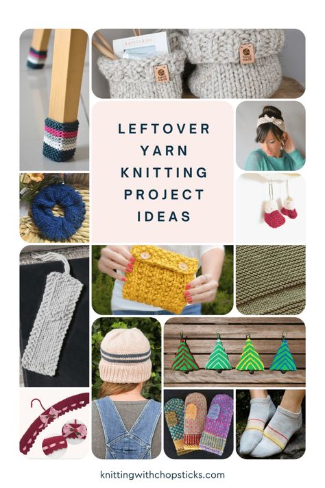 What to Do with Scrap Yarn - 40+ Knitting Projects for Leftover Yarn Turn your stash into something special! Don’t let your yarn scraps go to waste. This post is packed with over 40 creative scrap yarn projects knitting project ideas that are perfect for using up leftover yarn. From cozy accessories to decorative items, these leftover yarn knitting projects will inspire you to make the most of every bit of yarn. Perfect for quick, easy, and fun projects that help you declutter your stash! Knitting Projects To Sell Craft Fairs, Stash Buster Knitting Patterns, Small Easy Knitting Projects, Easy Quick Knitting Projects, Projects For Leftover Yarn, Small Knitted Gifts, Scrap Yarn Knitting Projects, Scrap Yarn Knitting, Knitting Project Ideas