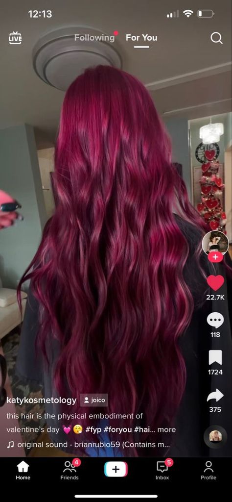 Non Red Valentines Nails, Midnight Magenta Hair Color, Lunar Tides Cranbaby Hair, Raspberry Colored Hair, Pretty Hair Dye Colors, Raspberry Purple Hair, Cranberry Colored Hair, Dark Magenta Hair Burgundy, Red Raspberry Hair Color