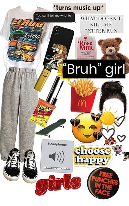 Bruh Girl Aesthetic Outfits, Bruh Girl Aesthetic, Bruh Girl Outfits, Bruh Girl Style, Girl Outfits Ideas, Bruh Girl, Skater Girl Aesthetic, Niche Aesthetic, Skater Girl Outfits