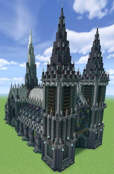 Gothic Kingdom, Minecraft Gothic House, Minecraft Cathedral, Goth Mansion, Goth Castle, Goth Architecture, Minecraft Kingdom, Goth Houses, Minecraft House Plans