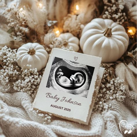 Share the excitement of your growing family with this Simple Pregnancy Announcement! With a charming minimal and simple design, this digital baby announcement perfectly captures the cozy fall vibes, making it an ideal choice for an elegant baby reveal or any seasonal celebration. 🍂 Easy to Edit & Personalize 🍂 This announcement is a self-editable Canva template, offering full customization of text, fonts, and colors. Add a personal touch with your own ultrasound or adjust the wording to reflect your unique style. Want an extra-special reveal? Canva lets you turn your image into a video for an animated announcement, or you can even print it as a postcard directly from Canva! 🍂 How It Works 🍂 -Purchase the listing. -Download the PDF provided, which includes a link to your Canva template.