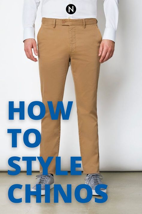 Chinos are a must-have item in your wardrobe. They pair well with many outfits, and you can dress them up or down. Any time you don’t want to wear jeans, put on chinos. They’re a little classier than jeans and look better. You can wear chinos with a t-shirt and sneakers, or a sport coat and dress shoes. The following is everything you need to know about chino pants. Burgundy Chinos, Best Chinos, Chinos For Men, Coat And Dress, Sneakers Outfit Men, Best Pants, Look Sophisticated, White Chinos, Short Men Fashion