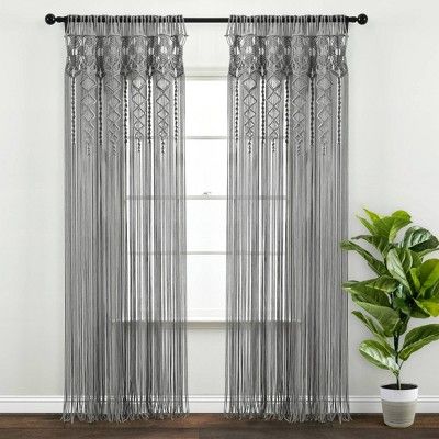 Read reviews and buy Boho Macrame Collection - Lush Décor at Target. Choose from contactless Same Day Delivery, Drive Up and more. Curtain Room Divider, Doorway Curtain, Curtain Room, Lush Decor, Macrame Curtain, Grey Panels, Curtain Texture, Boho Macrame, Décor Boho