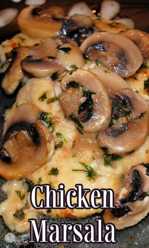 Baked Chicken Marsala Oven, Chicken Marsala Oven, Wine Sauce Chicken, Chicken Boneless Breast Recipes, New Chicken Recipes, Marsala Chicken Recipes, Sauce Chicken, Tasty Meat, Marsala Wine