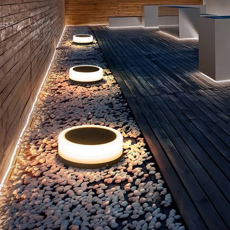 The bright light of the minimalist design column head lamp renders the courtyard environment, and the lighting decoration effect is good, which makes the surrounding buildings and landscape vivid and warm. The precision parts of this lawn lamp are sealed with silica gel to prevent rainwater and dust from entering witho Modern Solar Lights, Outdoor Garden Lights, Solar Lights Outdoor, Farmhouse Ceiling Fan, Lighting Decoration, Outdoor Garden Lighting, Garden Lights, Lights Outdoor, Decoration Inspiration