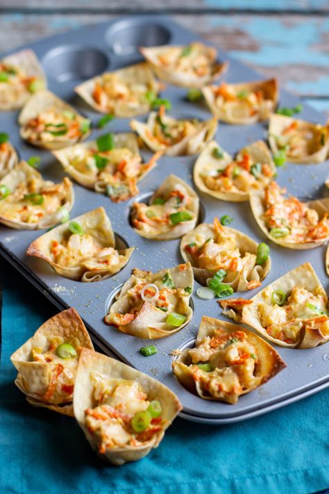 Wonton Wrapper Recipes Appetizers, Wonton Appetizers, Wonton Wrapper Recipes, Shrimp Wonton, Wonton Cups, Won Ton, Recipes Seafood, Wonton Recipes, Shrimp Appetizers