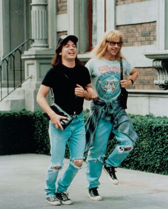 Wayne's World Waynes World Costume, Garth Algar, Wayne Campbell, Last Minute Kostüm, Tv Show Halloween Costumes, Dana Carvey, Wayne's World, Hallowen Costume, We Are The World