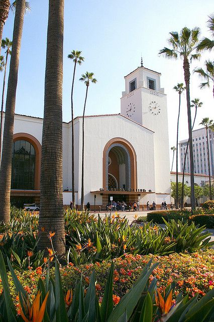 California -- Los Angeles -- Union Station (built 1939) Metro Rail, Los Angeles Hollywood, Southern Pacific, California Vacation, Movie Studio, Union Station, California Love, City Of Angels, California Dreaming