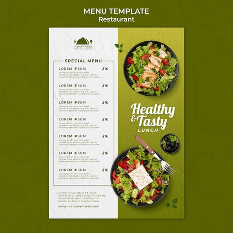 Breakfast Menu Design, Healthy Food Instagram, Healthy Restaurant Food, Menu Card Design, Seafood Menu, Menue Design, Healthy Food Menu, Restaurant Specials, Food Menu Template