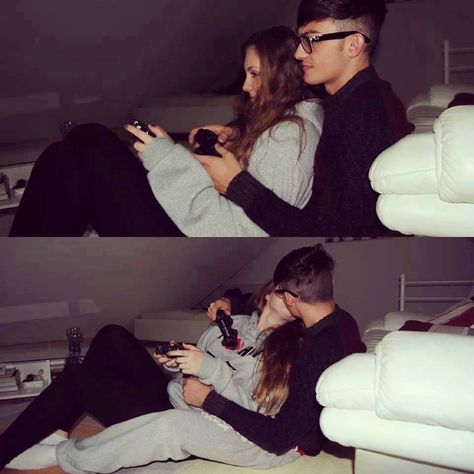 Playing together. Gamer Couple, Tumblr Relationship, Relationship Gifs, Cute Couple Quotes, Couple Goals Teenagers, Boyfriend Goals, Relationship Goals Pictures, Cute Relationship Goals, Playing Video Games