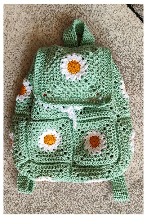 Crochet Bookbag Purse, Crochet Book Bags Free Patterns, Crochet School Bags Free Pattern, Large Crochet Bag Pattern Free, Crochet Granny Square Backpack Pattern, How To Crochet A Backpack, Granny Square Crochet Backpack, Crochet Backpack Free Pattern Easy, Crochet Bags Free Patterns Easy