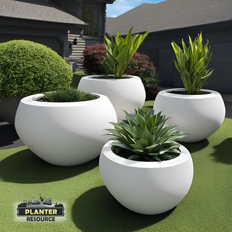 Are you having trouble matching your planters with your modern decor? Our fiberglass planters come in various sizes, shapes, and colors, perfectly complementing any contemporary setting.  Enhance your decor with versatile and aesthetically pleasing fiberglass planters. Modern Potted Plants, Japandi Garden, Nyc Flower Market, Patio Planter Boxes, Large Outdoor Planters, Side Yard Landscaping, Courtyard Gardens Design, Potted Plants Outdoor, Garden Modern