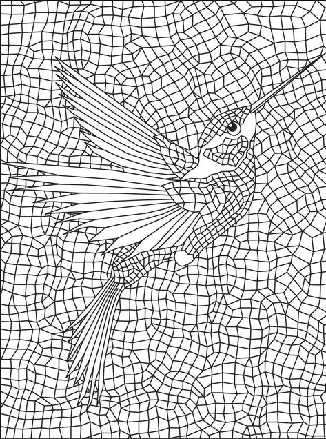 Mosaic Coloring Pages, Mosaic Stained, Bird Coloring Pages, Mosaic Pictures, Mosaic Flowers, Color By Numbers, Book App, Stained Glass Mosaic, Mandala Coloring