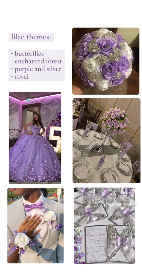 Lavender Quince Theme, Qenseñera Ideas Purple, Purple And Silver Quince, Purple Sweet 16 Ideas, Purple Quince Ideas, Light Purple Quinceanera Theme, Quinceanera Purple Theme, Purple Quinceanera Ideas, Quince Purple