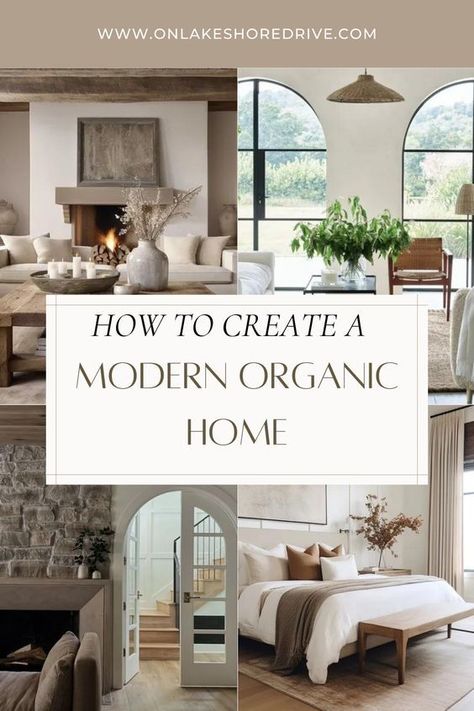 Tips for creating a modern organic home - on lakeshore drive Organic Living Room Decor, Modern Organic Decor, Organic Interior Design, Organic Interior, Modern Organic Home, Organic Modern Living Room, Organic Living Room, Organic Home, Modern Organic